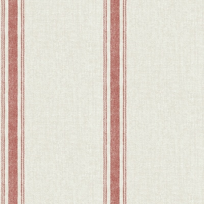Chesapeake Linette Burnt Sienna Fabric Stripe Wallpaper - 20.5in x 396in x 0.025in