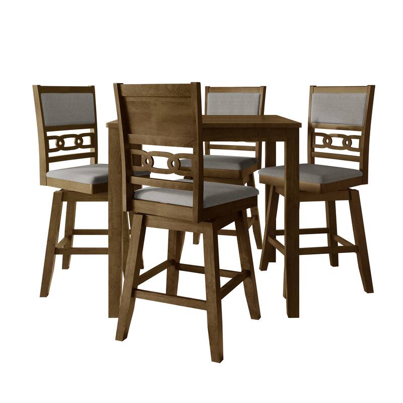 CraftPorch Luxury Swivel Counter Dining Set - Brown