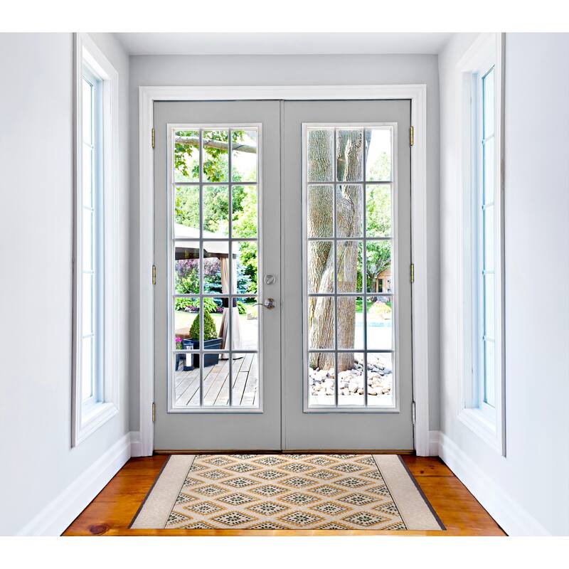 MALAKAI IVORY BORDER Doormat By Kavka Designs Bed Bath & Beyond