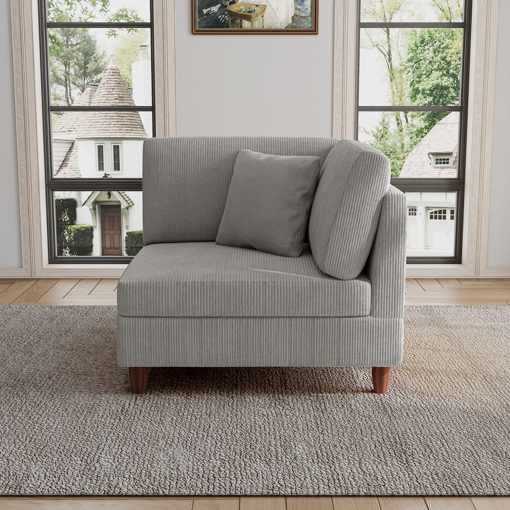 Modular Corduroy Armchair Sofa Accent Chair