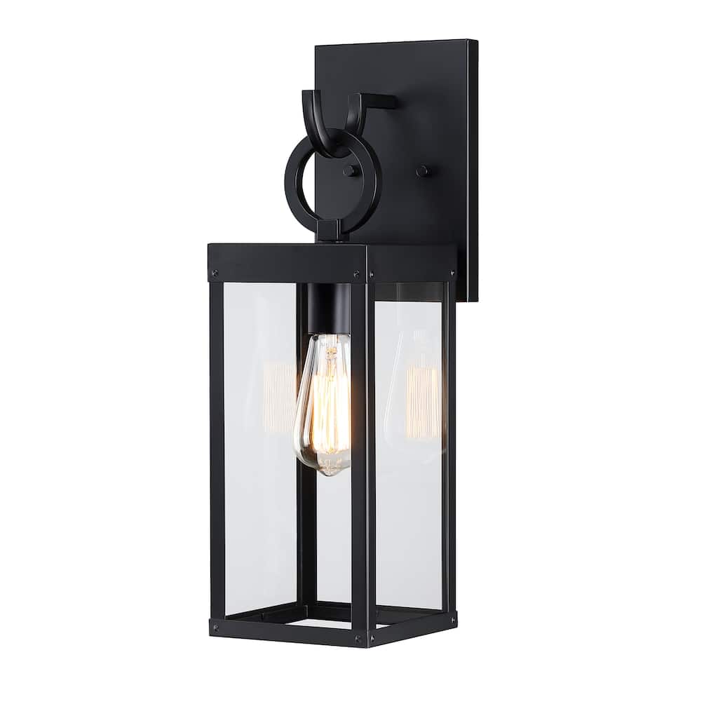 Hukoro 1-Light 19.31-in Black Outdoor Wall Light