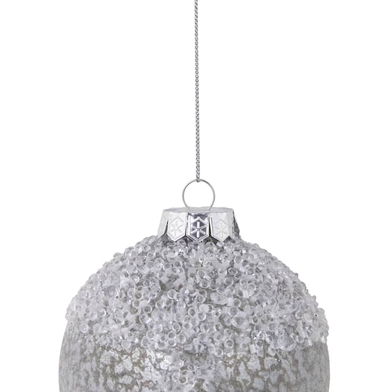 4" Beaded Glass Christmas Ornament