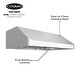 preview thumbnail 6 of 9, Cosmo 30 in. Ducted Under Cabinet Range Hood in Stainless Steel with Push Button Controls, LED Lighting and Permanent Filters