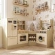 preview thumbnail 4 of 8, Gymax Kids Corner Play Kitchen w/Faucet Dishwasher Stoves Coffee