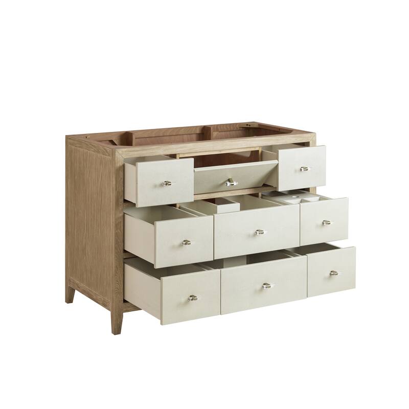 James Martin Vanities Celeste 48" Single Vanity, Sunwashed Oak with Embossed Shagreen