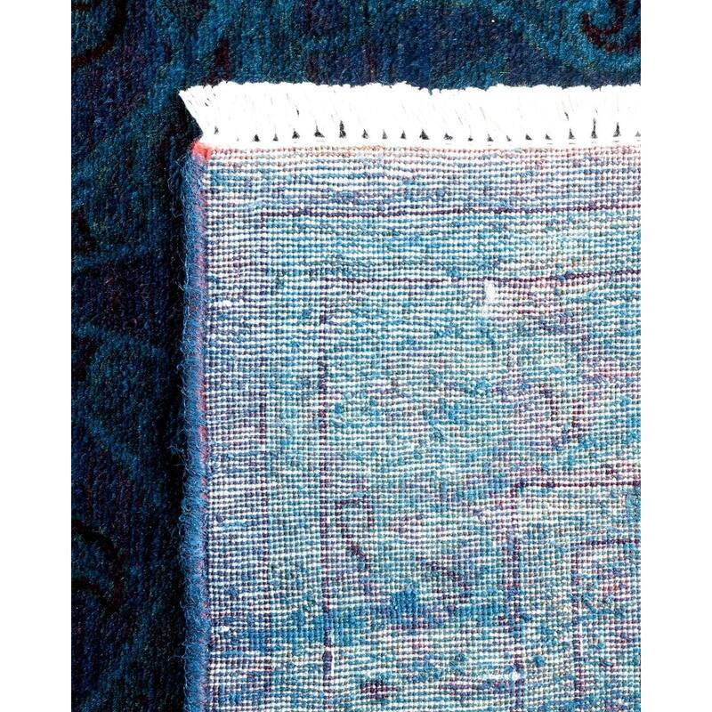 Overton Hand Knotted Wool Vintage Inspired Modern Contemporary Overdyed Purple Area Rug - 3' 1" x 5' 1"