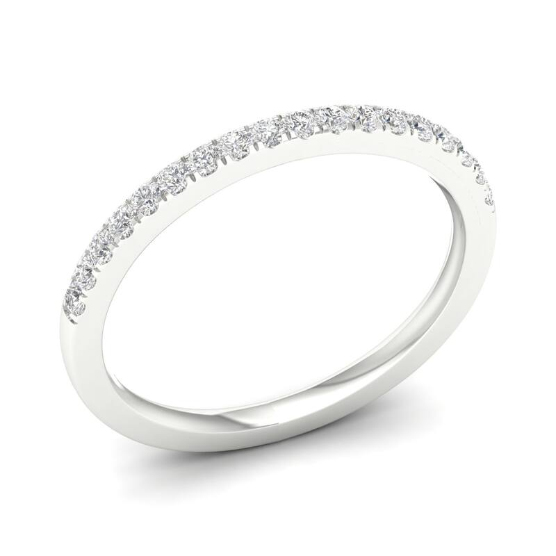 1/3ct TDW Diamond Women's Wedding Band in 10k White Gold for Women