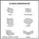 preview thumbnail 10 of 11, Madison Park Whitman Navy Paisley Jacquard 12-piece Bedding Set