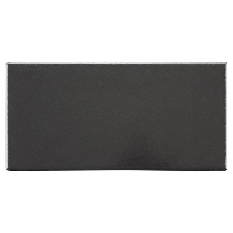 Merola Tile Piscina Glossy Black 9-5/8" x 19-1/2" Porcelain Floor and Wall Tile