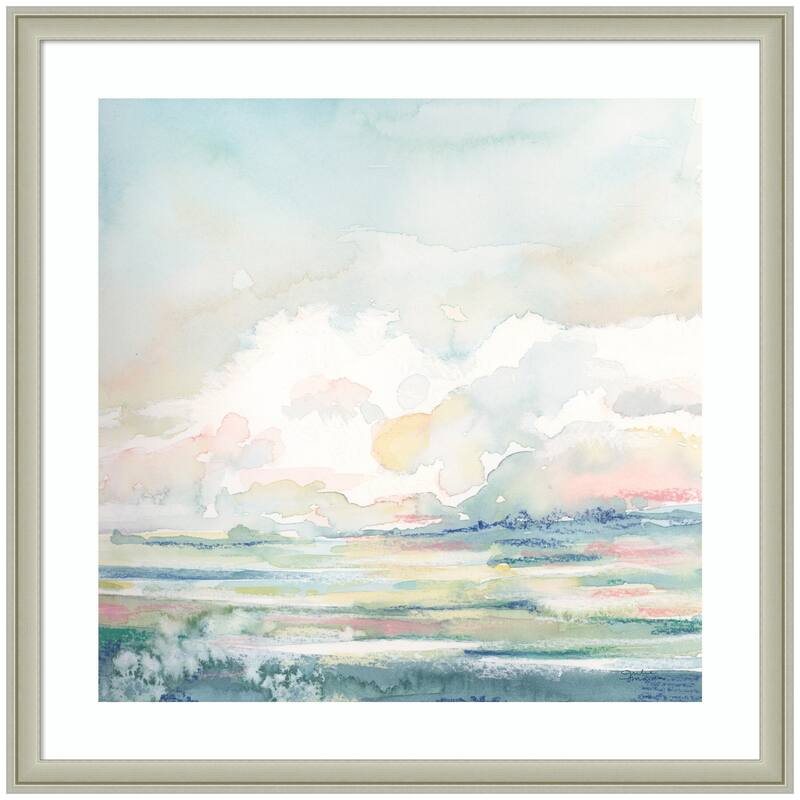 Kate and Laurel Framed Art Stillness by Julie Maida - 26x26 - Silver