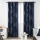 preview thumbnail 56 of 112, Deconovo Silver Wave 52 Width Curtain Panel Pair (2 Panel) W42"x L63" - Navy Blue