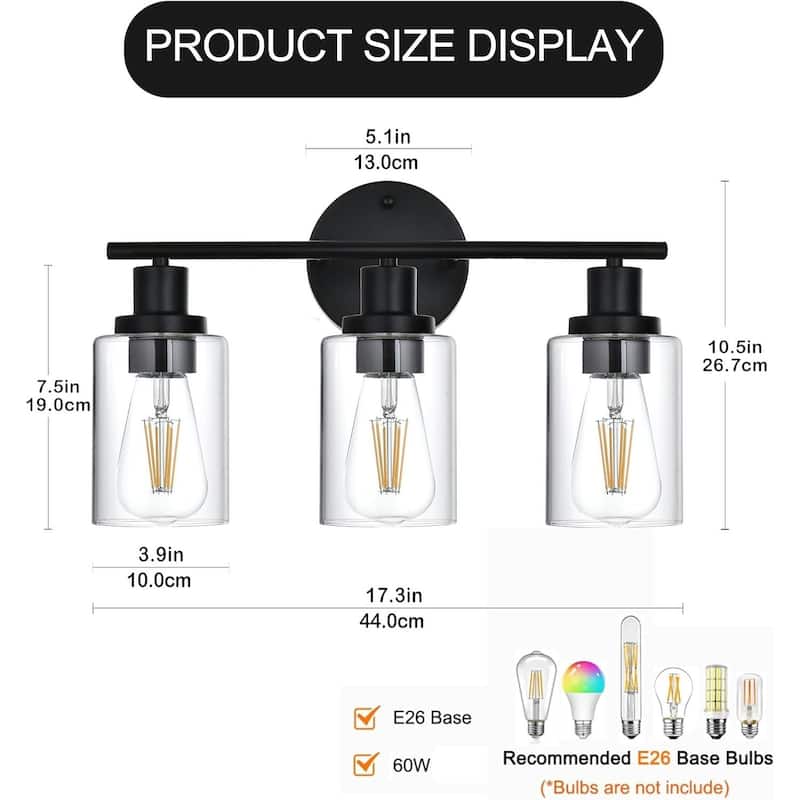 3-Light Bathroom Light Fixtures