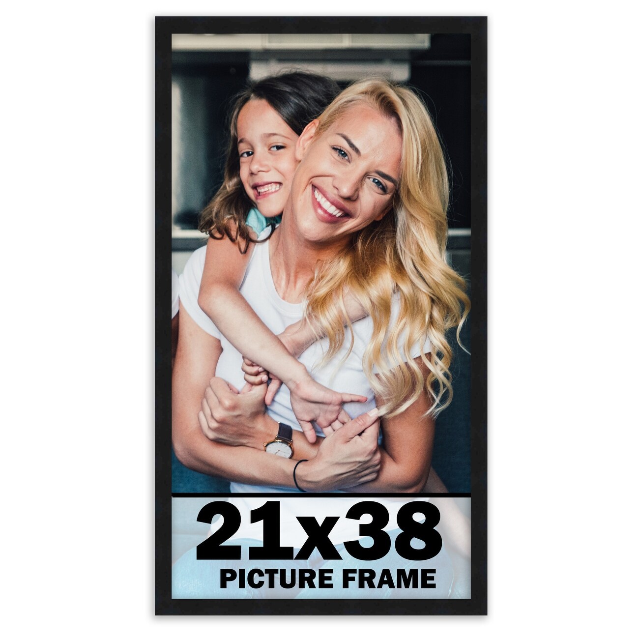 21x38 Frame Black Picture Frame - Complete Modern Photo Frame