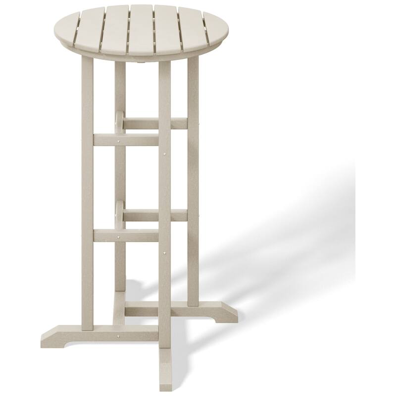 Polytrends Laguna Hdpe All Weather Outdoor Patio 24" Round Bar Bistro Table