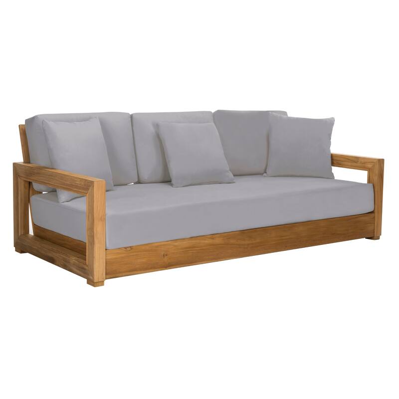 SAFAVIEH Couture Montford Teak 3-Seat Bench Casing (Cover Only) - 72Wx29Dx1H