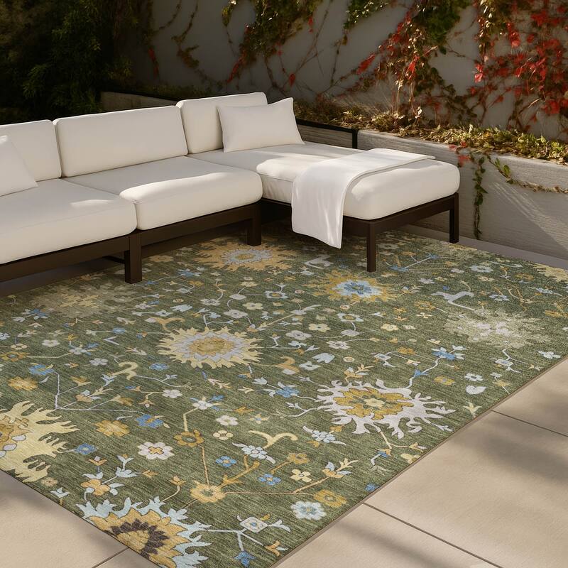 Machine Washable Indoor/ Outdoor Global Dillon Chantille Rug