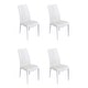 preview thumbnail 5 of 20, Somette Alyssa Side Chair with Chrome Legs (Set of 4) Textured White