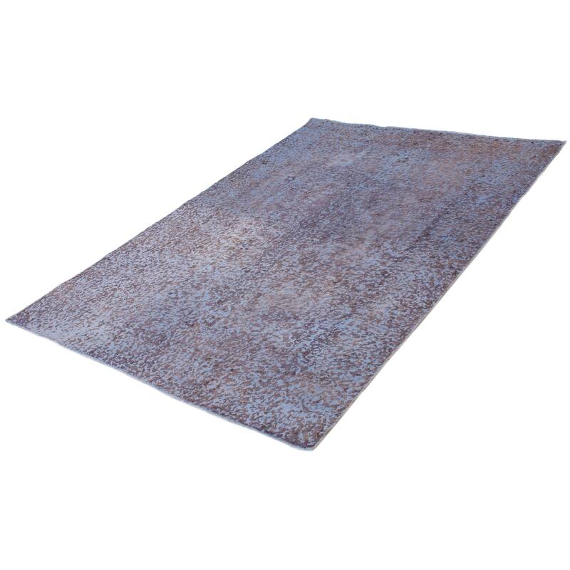 ECARPETGALLERY Hand-knotted Color Transition Denim Blue Wool Rug - 7'9 x 11'5