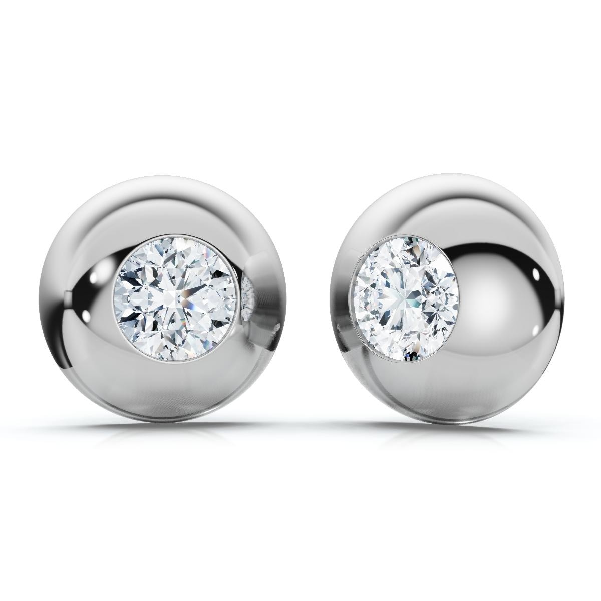 Bliss Diamond 2Ct TW Diamond Button Studs Gold Lab Grown