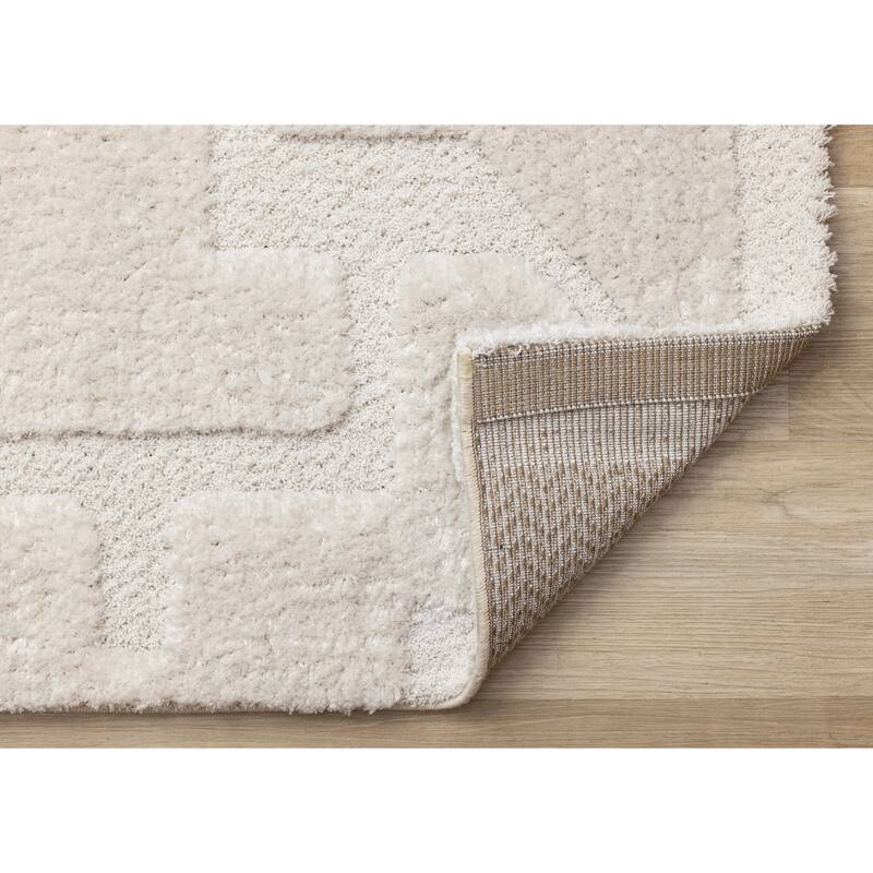 Lincoln Collection - Modern Luxurious Plush Shapes Area Rug
