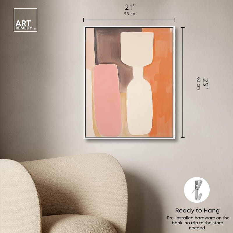 Peach Echoes I Canvas by Art Remedy