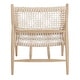 preview thumbnail 33 of 63, SAFAVIEH Bandelier Open Leather Weave Squared Accent Chair. - 26" W x 32" D x 31" H