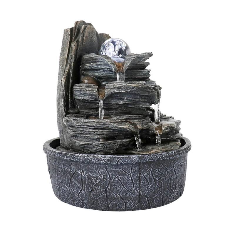 Indoor Water Fountain Tabletop with LED Light