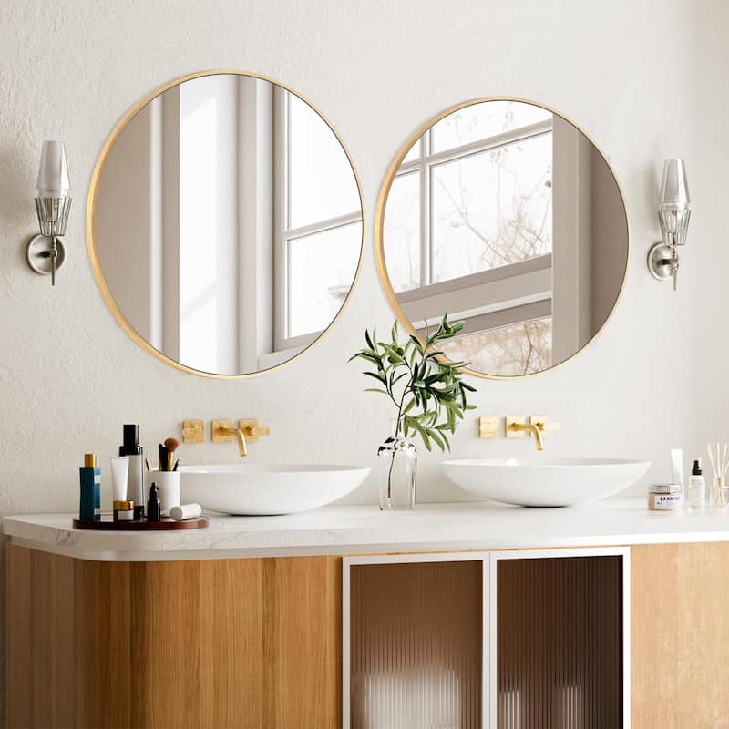 Modern Bathroom Wall Mounted Round Vanity Mirror