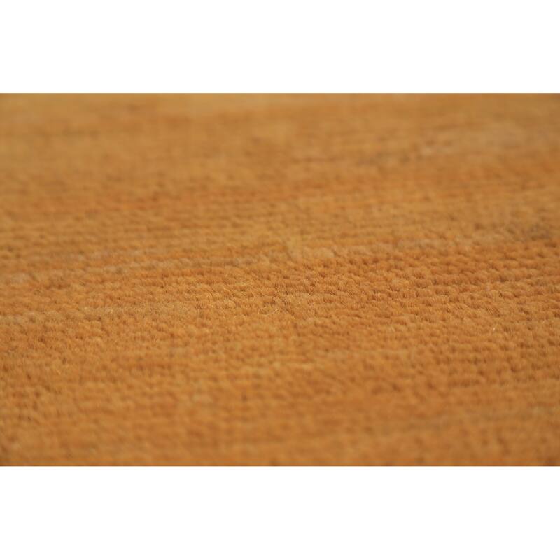 Yellow Modern Gabbeh Oriental Rug Hand-Knotted Wool Carpet - 2'7" x 6'0"