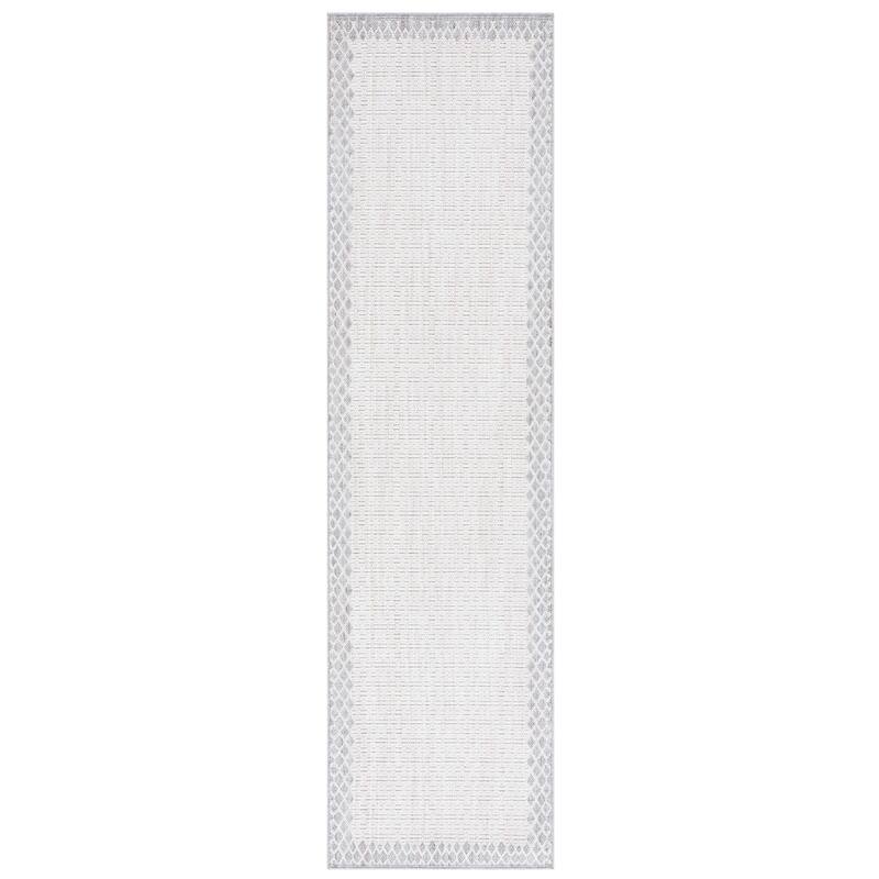Martha Stewart Serenity Claudie Contemporary Rug - 2'2" x 8' Runner - Ivory/Grey