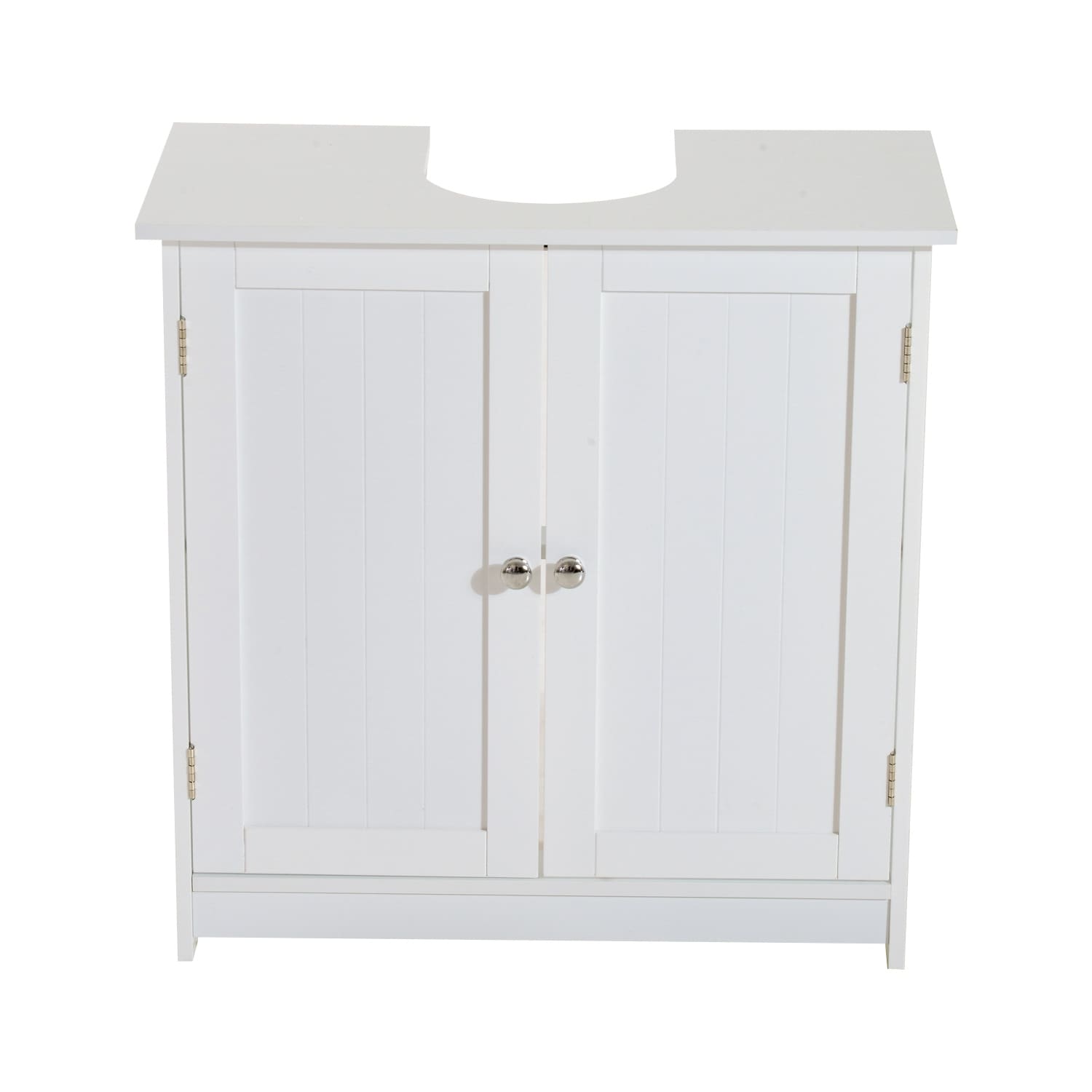 Homcom 24 Under Sink Storage Cabinet With 2 Doors And Shelves, Pedestal  Sink Bathroom Vanity Furniture, White : Target