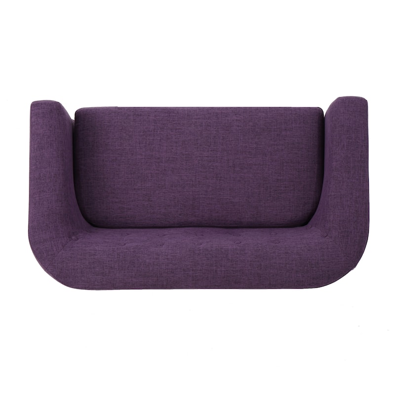 Bridie Mid-Century Fabric Loveseat by Christopher Knight Home