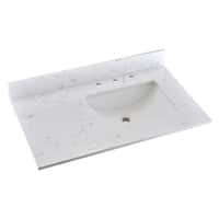 YASINU 36 Inch Engineered Marble Right Sink Vanity Top - On Sale - Bed ...