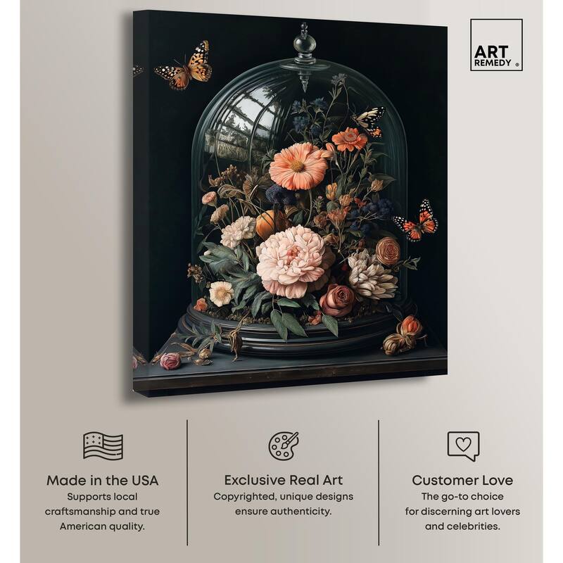 Bell Jar Garden I Canvas by Art Remedy, Gallery Wrapped