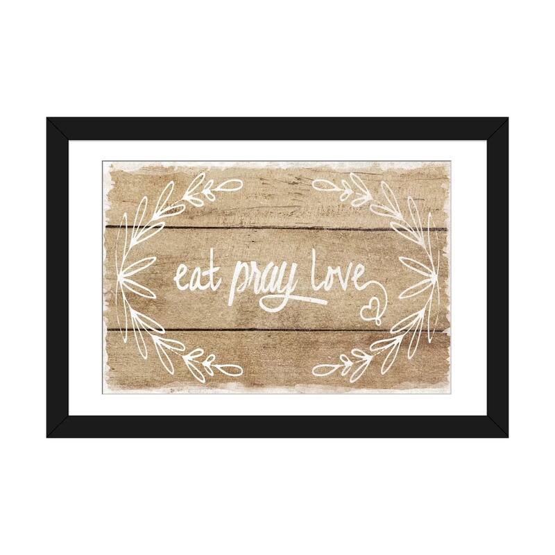 iCanvas "Eat, Pray, Love" by Amanda Murray - Black - 24x32x1