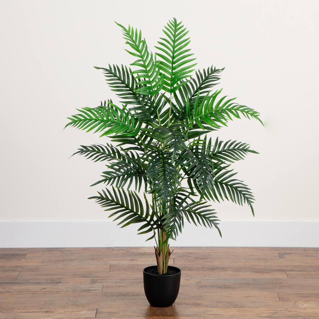 Potted Areca Palm Artificial Tree - 4'