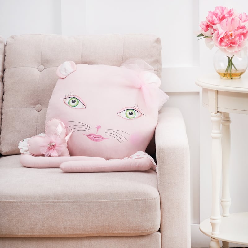 Koko Zombinaland Cat with Whiskers Spring Summer Decorative Soft Figurine Pillow