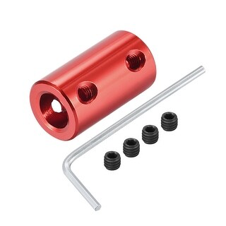 Uxcell 6.35mm To 8mm Bore Rigid Coupling Set Screw L25XD14 Aluminum