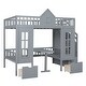preview thumbnail 31 of 156, Modern Style Wooden Bunk Bed with Changeable Table, Upper Bed and Down Desk