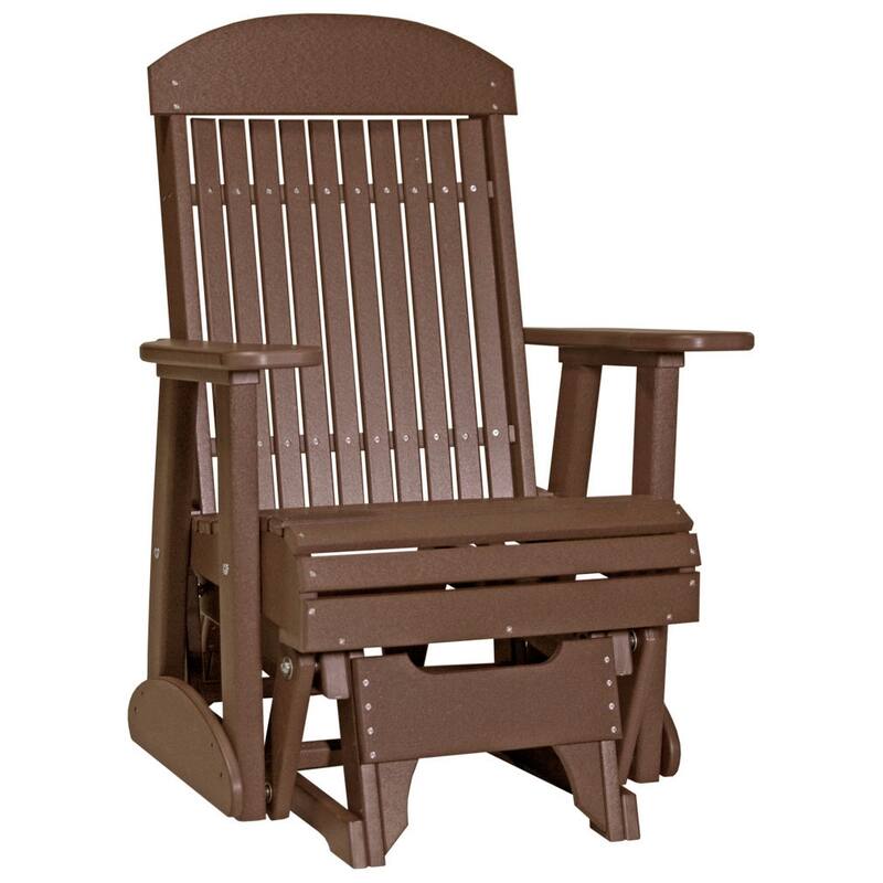 Outdoor All-Weather Poly Lumber Classic Glider - 2' - Chestnut Brown