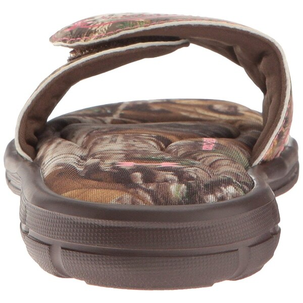 pink camo under armour slides