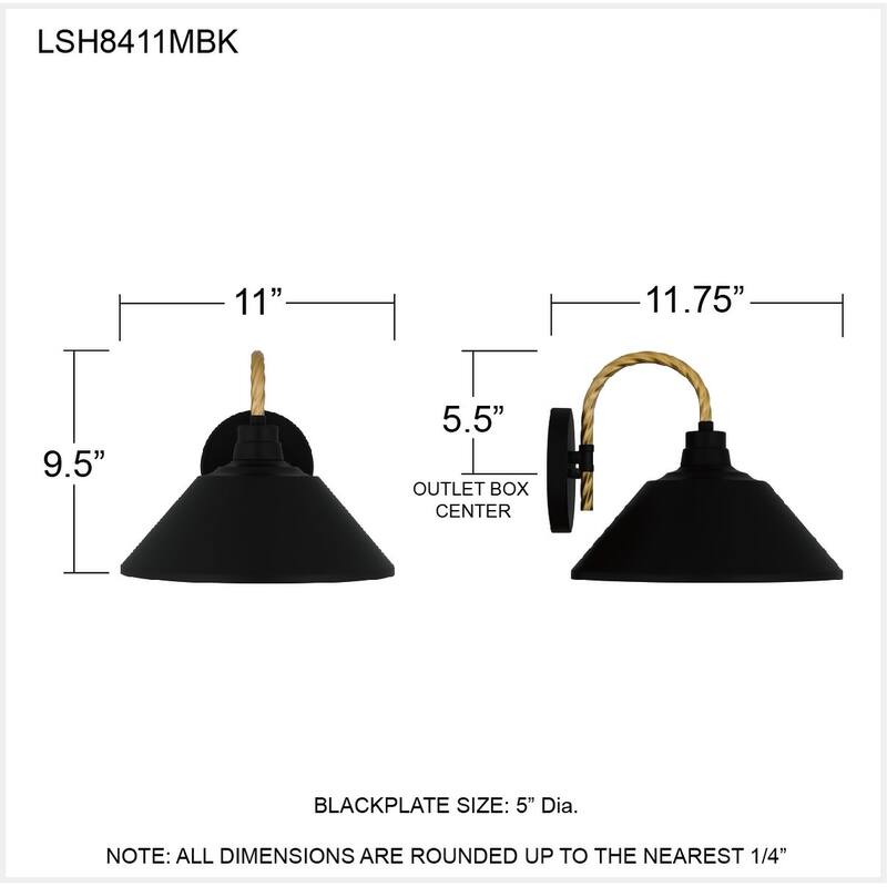 Longshore 1-Light Matte Black Outdoor Wall Lantern
