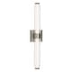 preview thumbnail 5 of 8, Kichler Lighting Laurene 26.5" Linear Bath Bar Medium LED with Clear Glass in Brushed Nickel