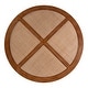 preview thumbnail 7 of 6, Bali Breeze 42 in. Round Wood and Mesh Woven Coffee Table