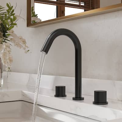 GRANDJOY 8" High Arc Widespread Double Handle Faucet