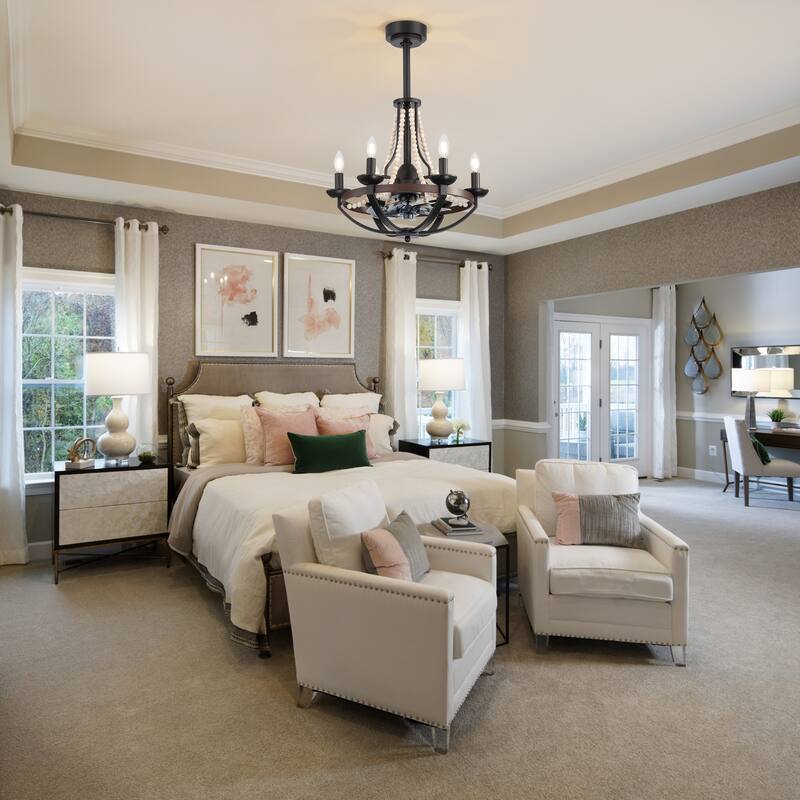 22-Inch Decorative Chandelier Ceiling Fan with Light and Remote