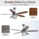 preview thumbnail 21 of 42, 52/66-In Farmhouse Style Industrial Windmill Large Ceiling Fan with Light and Remote