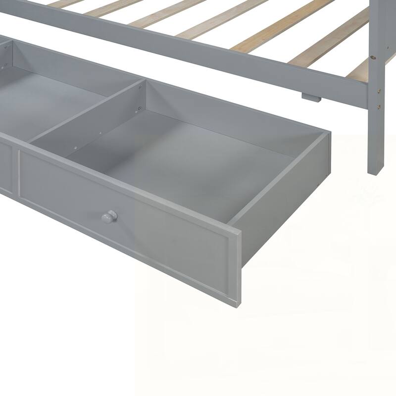 Wooden Daybed With 3 Drawers and USB Ports