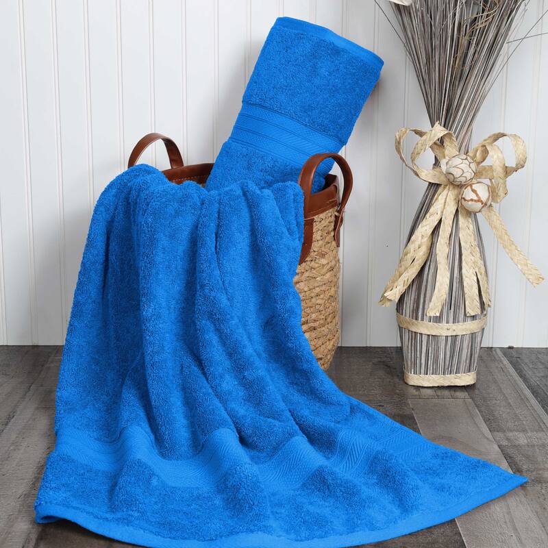 Superior Long Staple Combed Cotton Solid Bath Sheet - (Set of 2) - Allure