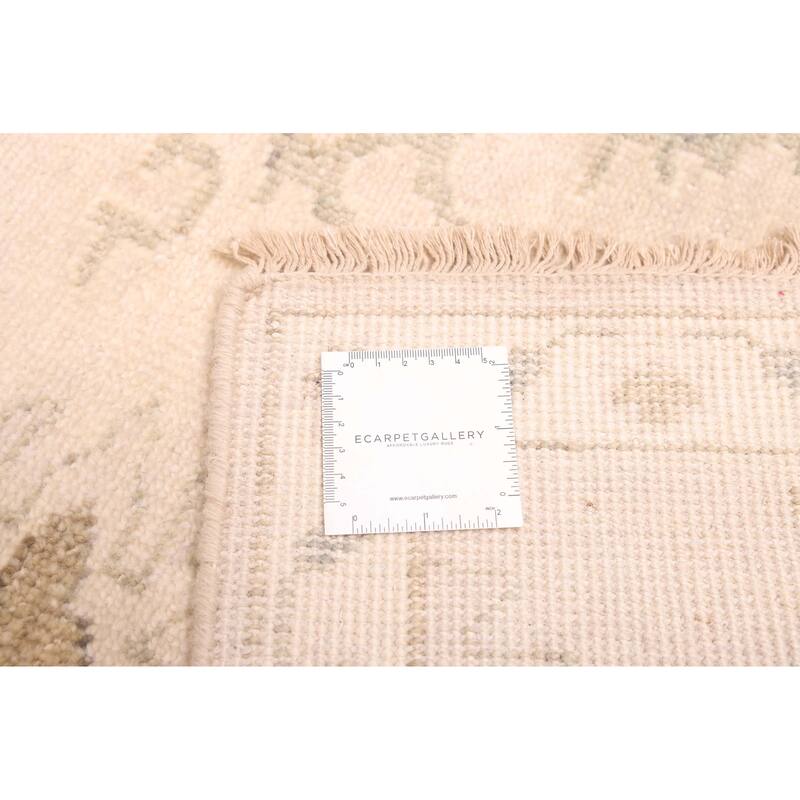 ECARPETGALLERY Hand-knotted Modern Oushak Beige Wool Rug - 7'11 x 9'11